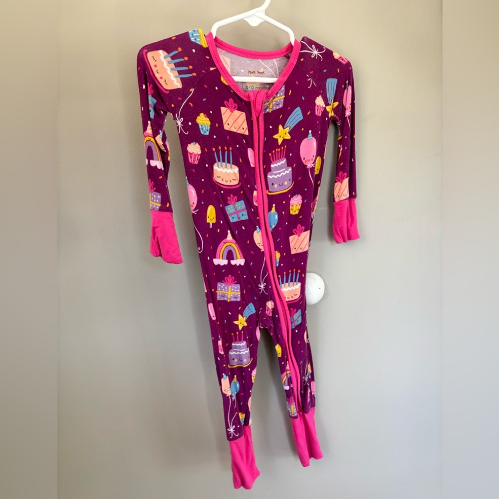 Kids One Piece Pajamas - Purple and Pink